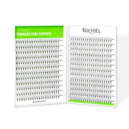 Kolybel 500 Premade Fans Lash Extensions – 16D 0.05 D Curl, 11mm