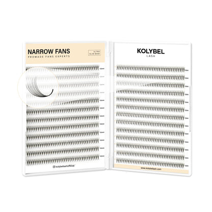Kolybel 1000 Premade Lash Fans 10D-0.05C-8mm – Narrow Base, Handmade Volume Extensions