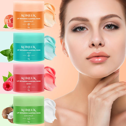 KONEUK 12 Pack Lip Sleeping Mask Set – Overnight Lip Treatment with Vitamin C & Coconut Oil