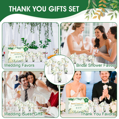 KONEUK 50 Pack Hand Cream Gifts Sets – Eucalyptus Scent, Wedding & Bridal Shower Favors