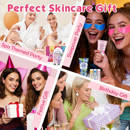 KONEUK 84-Piece Gift Set for Women & Teens | Eye Patches, Lip Balms, Hand Creams, Party Favors