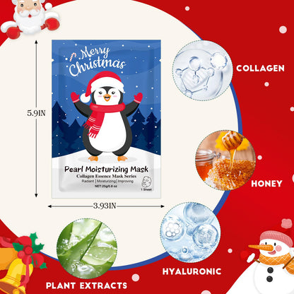 KONEUK 60 Pack Christmas Face Masks – Hydrating Skincare Gift Set & Stocking Stuffers
