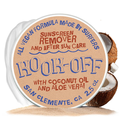 Kook-Off Mineral Sunscreen Remover & After Sun Care | Reef-Safe, Aloe Vera & Coconut Oil