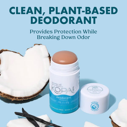 Kopari Aluminum Free Coconut Deodorant with Charcoal — Plant-Based, Non-Toxic, 2 oz