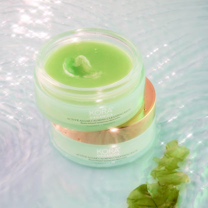 KORA Organics Active Algae Calming Cleansing Balm — Travel-Size, Melt Makeup & SPF, 1.01 fl oz