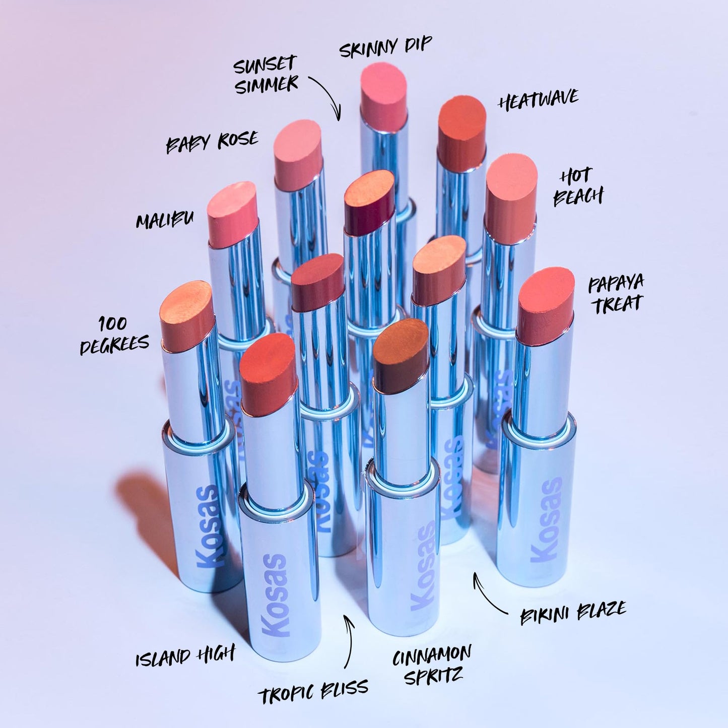 Kosas Wet Stick Moisturizing Shiny Sheer Lipstick – Bikini Blaze