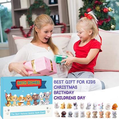 Kottke Kids Bath Bombs with Surprise Puppy – 20 Pack Organic Bubble Gift Set
