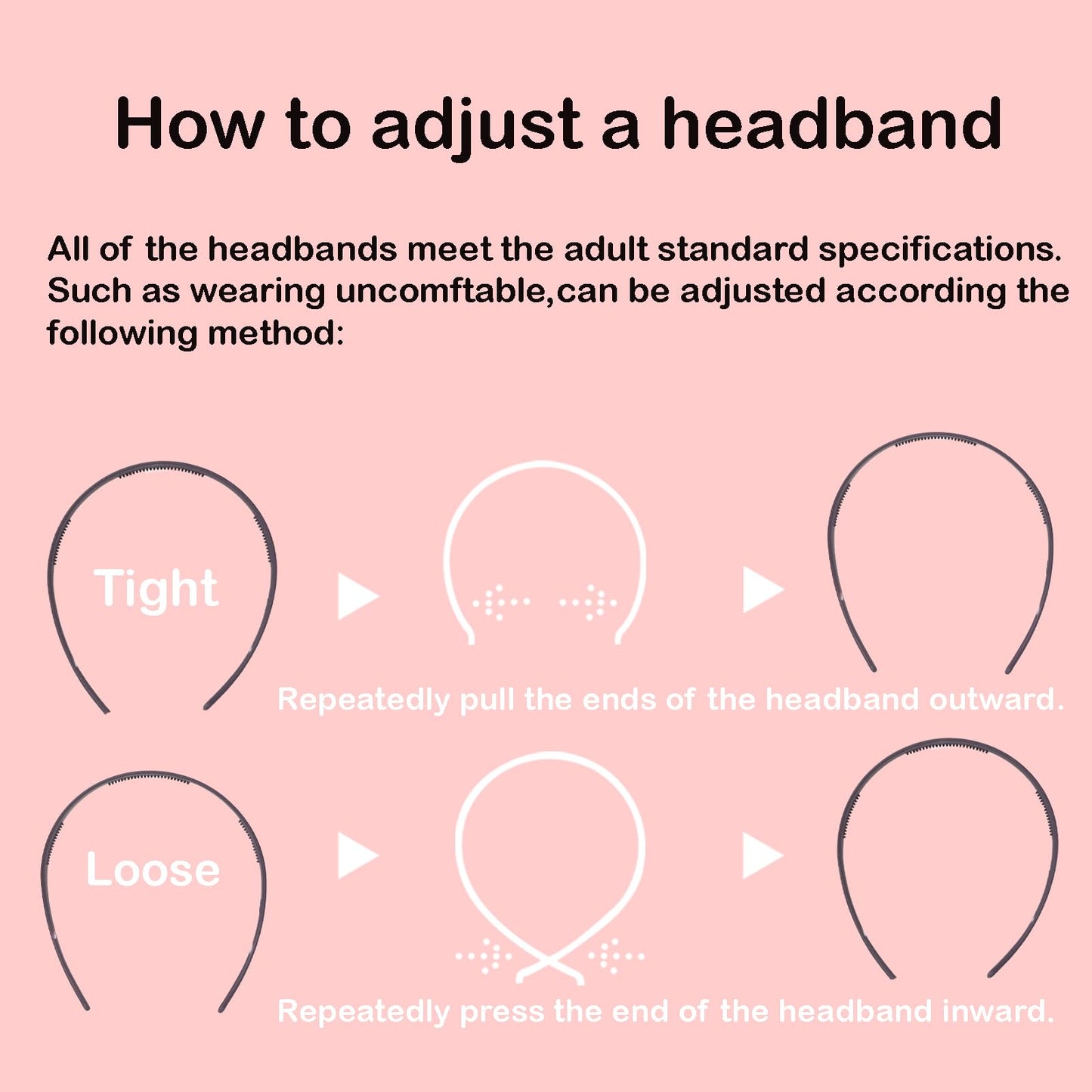 KOVOLITU 6 Pack Headbands for Glasses – Flexible No-Pressure Hairbands with Teeth, Matte Finish