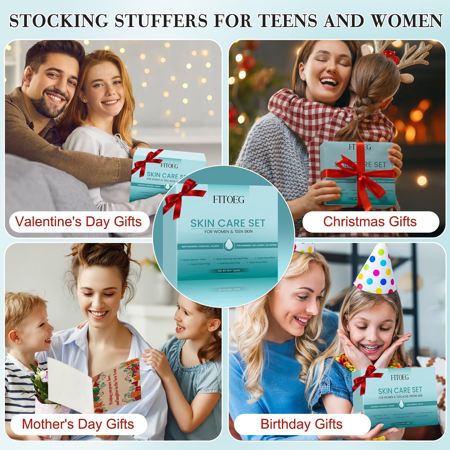 Koxvic Skin Care Set for Teens & Women | Hydration, Oil Control & Pore Refinement | Travel-Size Kit