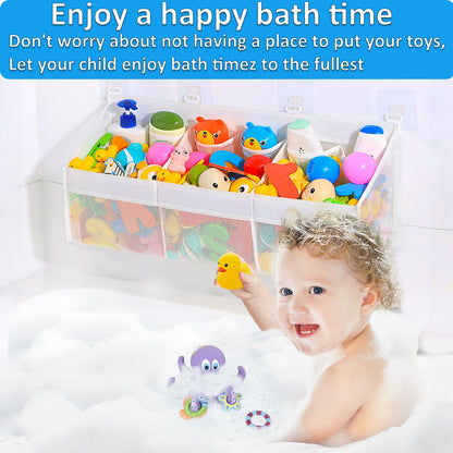 KPH Bath Toy Holder – 6 Pockets, Quick-Dry Mesh, Easy Organizer