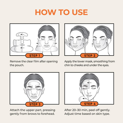 KPRODUCT4U Revcell Vita Collagen Full Face Lifting Mask – 5 Sheets, 95g, White