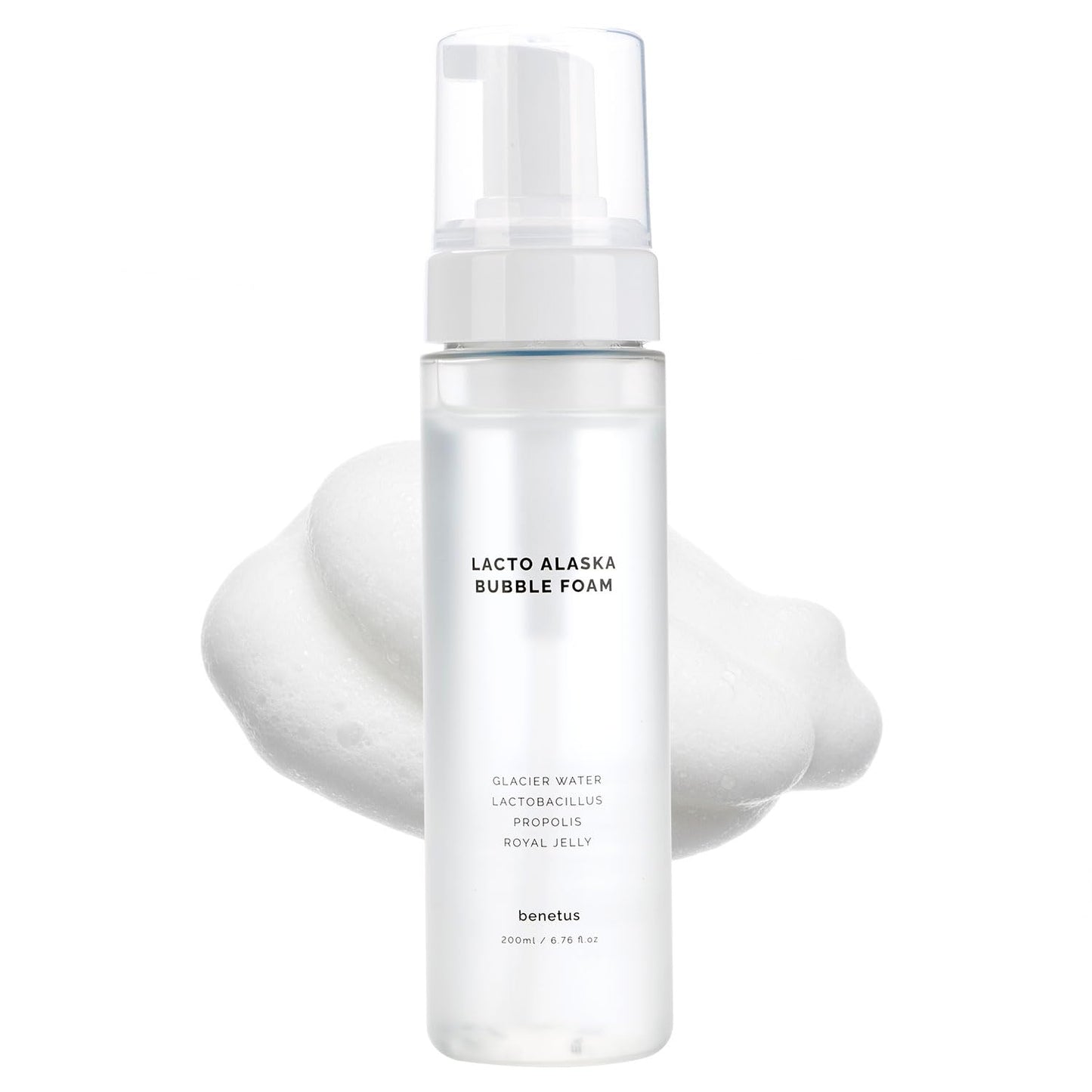 KSBC BENETUS Lacto Alaska Bubble Foam – Gentle Facial Cleanser for Sensitive Skin, 200ml