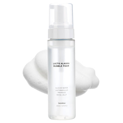 KSBC BENETUS Lacto Alaska Bubble Foam – Gentle Facial Cleanser for Sensitive Skin, 200ml