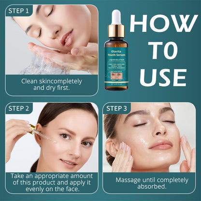 KUKSY Olavita Liquid Solution Anti Aging Serum – Firming, Hydration & Fine Line Reduction (Green, 2pcs)
