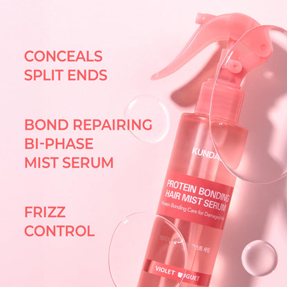 KUNDAL Hair Mist Serum | Vegan Protein Bonding, Heat Protection & Violet Muguet 150ml