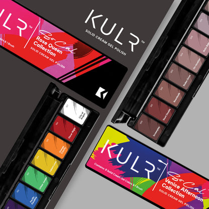 KUPA KULR Solid Cream Gel Nail Polish – Joshua Tree Collection, 8 Rich Colors, No Bleed, Includes Brush