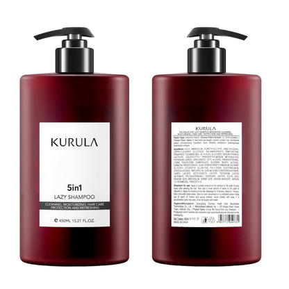 Kurula 5-in-1 Shampoo for All Hair Types | Volumizing, Moisturizing & Repairing with Camellia Oil | 15.2 oz