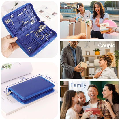 KV.YSHQLNE 32-in-1 Manicure Set | Professional Nail & Pedicure Kit with Travel Case