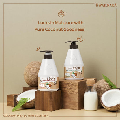 Kwailnara Coconut Milk Body Lotion (19.75 Fl Oz) – Deep Hydration, Silky Skin, Paraben-Free