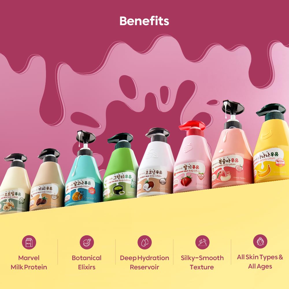 Kwailnara WELCOS Coffee Milk Body Wash & Lotion Set – Energizing Hydration (560g Each)
