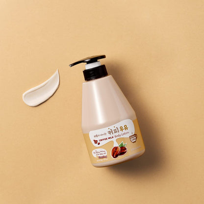 Kwailnara WELCOS Coffee Milk Body Wash & Lotion Set – Energizing Hydration (560g Each)