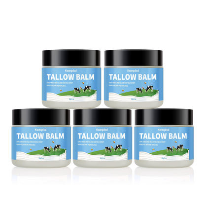 Kweqdsd 5 Pack Organic Grass-Fed Beef Tallow Balm with Raw Honey | Natural Skin Moisturizer