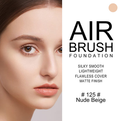 KYDA AirBrush Foundation Spray – Silky Nude-Beige Finish, Breathable, Buildable Coverage