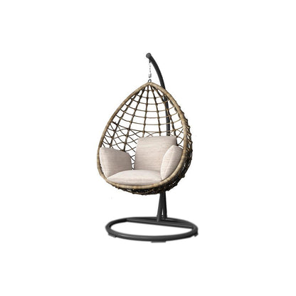 Kye Rattan Garden Hanging Egg Chair with Stand, Indoor/ Outdoor Furniture