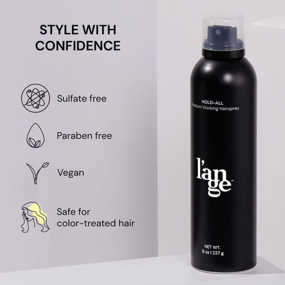 L'ANGE HAIR Hold-All Medium Working Hairspray | Brushable, Flexible Hold | 8 oz