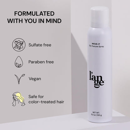 L'ANGE HAIR Move-It Super Dry Texture Spray | Absorbs Oil, Refreshes Hair, Lightweight Lift