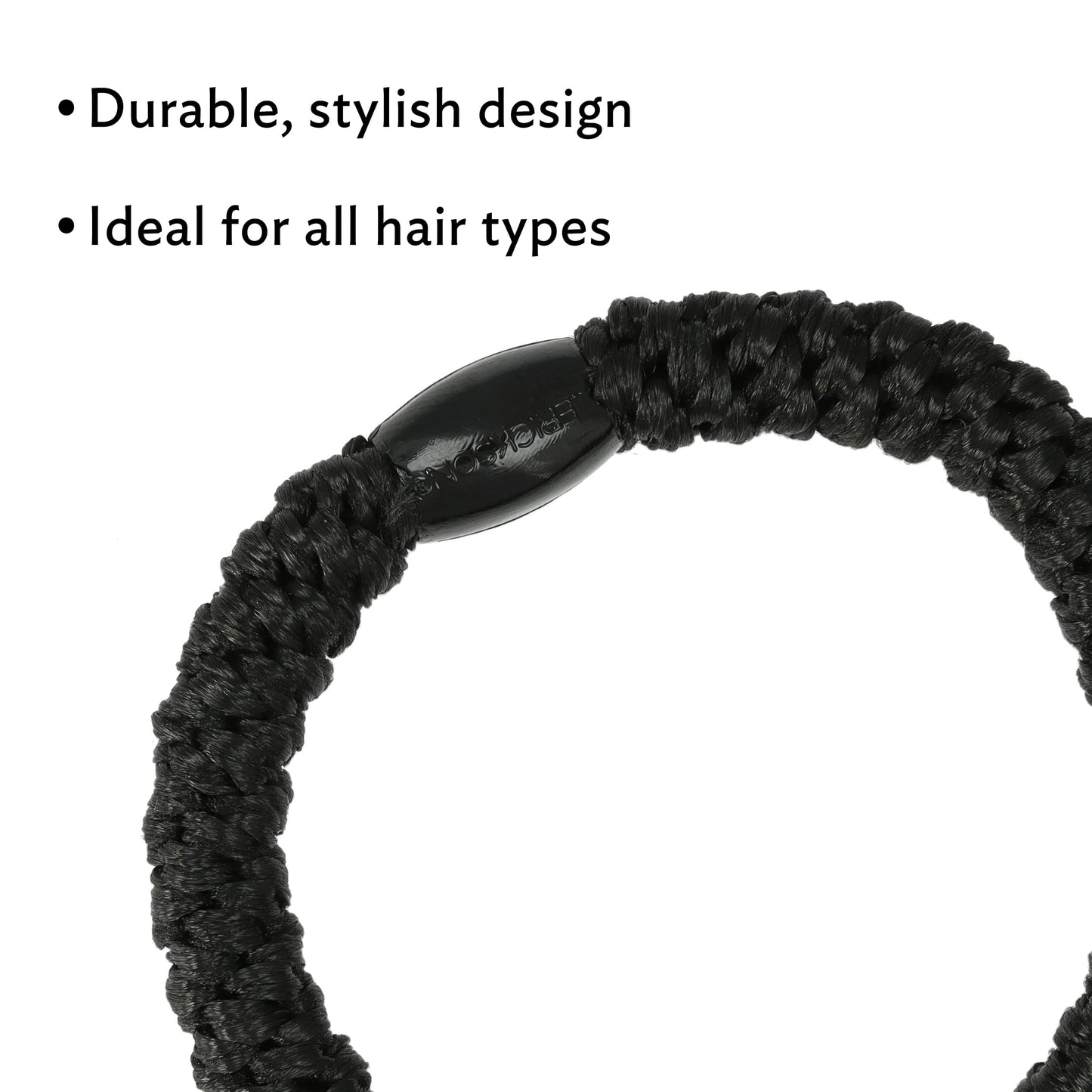 L. Erickson Hair Ties, 8 Count – Grab & Go No-Damage Ponytail Holders in White Chocolate