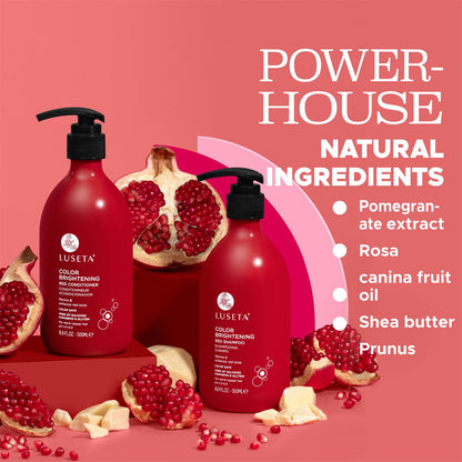 L LUSETA Luseta Red Hair Shampoo & Conditioner Set – Color Safe, Sulfate & Paraben Free, Copper Brightening