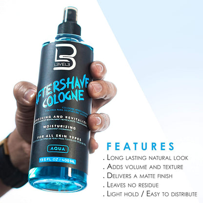 L3 Level 3 After Shave Spray Cologne – Fresh Scent & Moisturizing Post-Shave (13.5 fl oz)