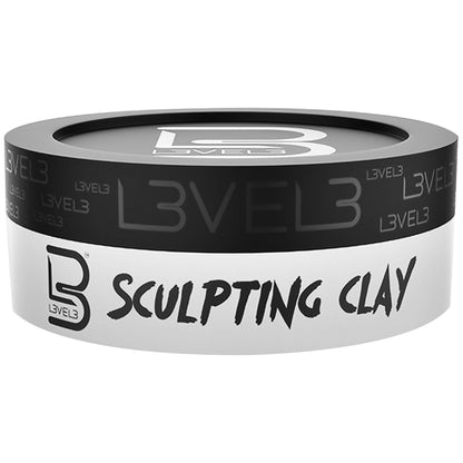 L3 Level 3 Hair Sculpting Clay - Premium Hold for Men, Long-Lasting Style