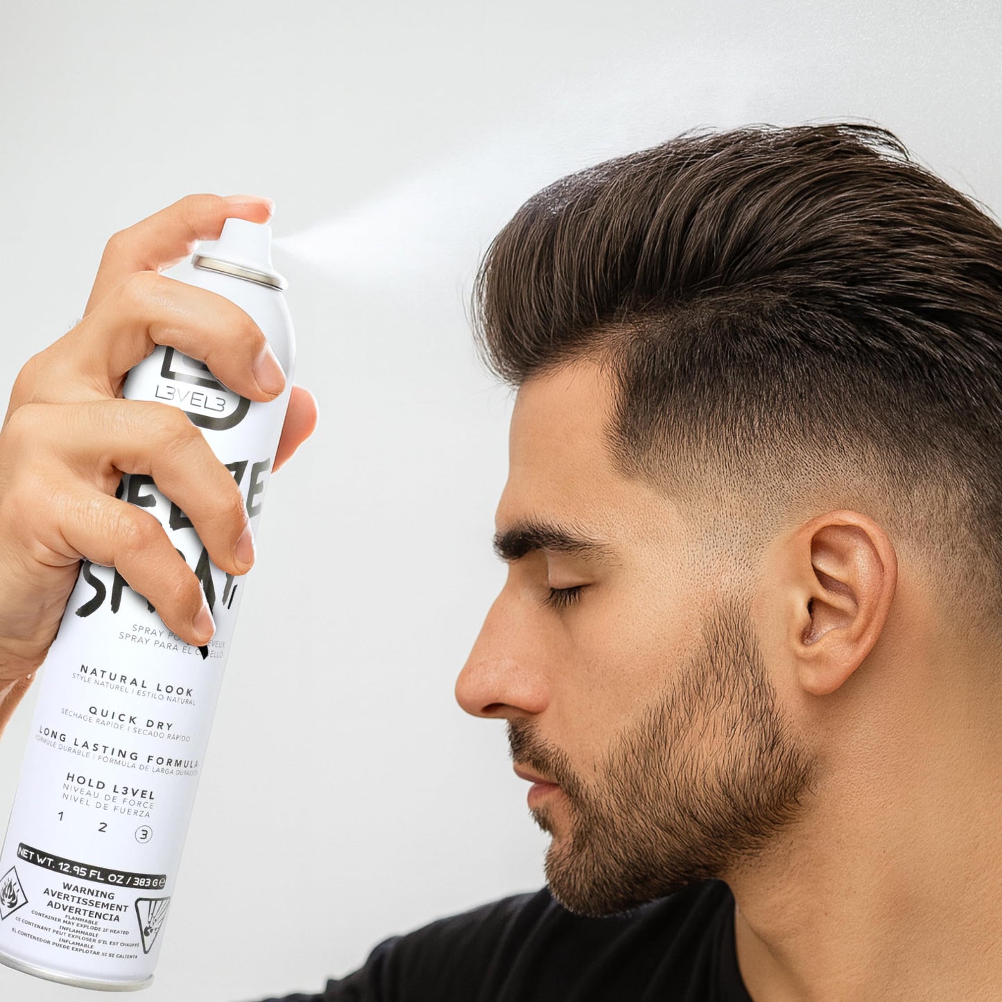 L3 Level 3 Hair Spray – Extra Hold, UV Protection, 13.52 oz (Pack of 2)