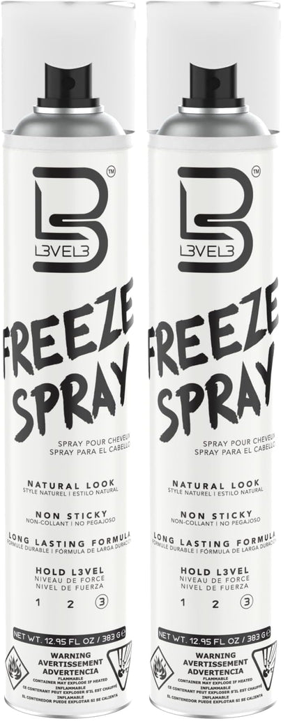 L3 Level 3 Hair Spray – Extra Hold, UV Protection, 13.52 oz (Pack of 2)