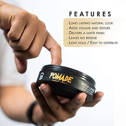 L3 Level 3 Pomade – Keratin-Infused, Flake-Free Hold with Volume & Shine | L3