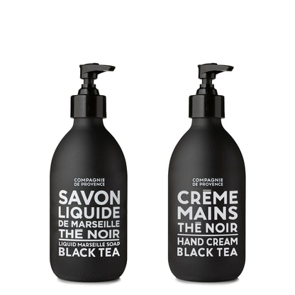 La Compagnie de Provence Black Tea Liquid Soap & Hand Cream Set | Hydrating Luxury