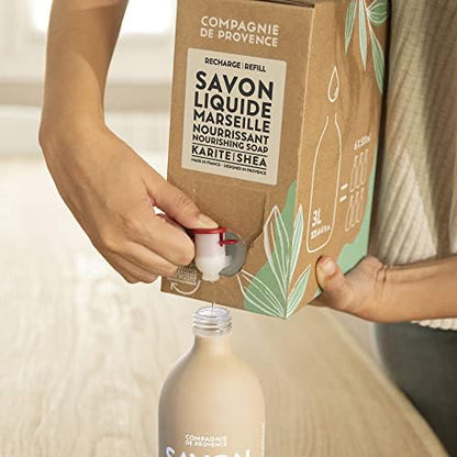 La Compagnie de Provence Nourishing Savon de Marseille Liquid Soap with Shea Butter – Eco Refill 101.4 oz