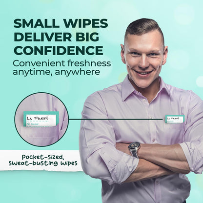 La Fresh Travel Lite Antiperspirant Wipes – 200 Individually Wrapped Towelettes