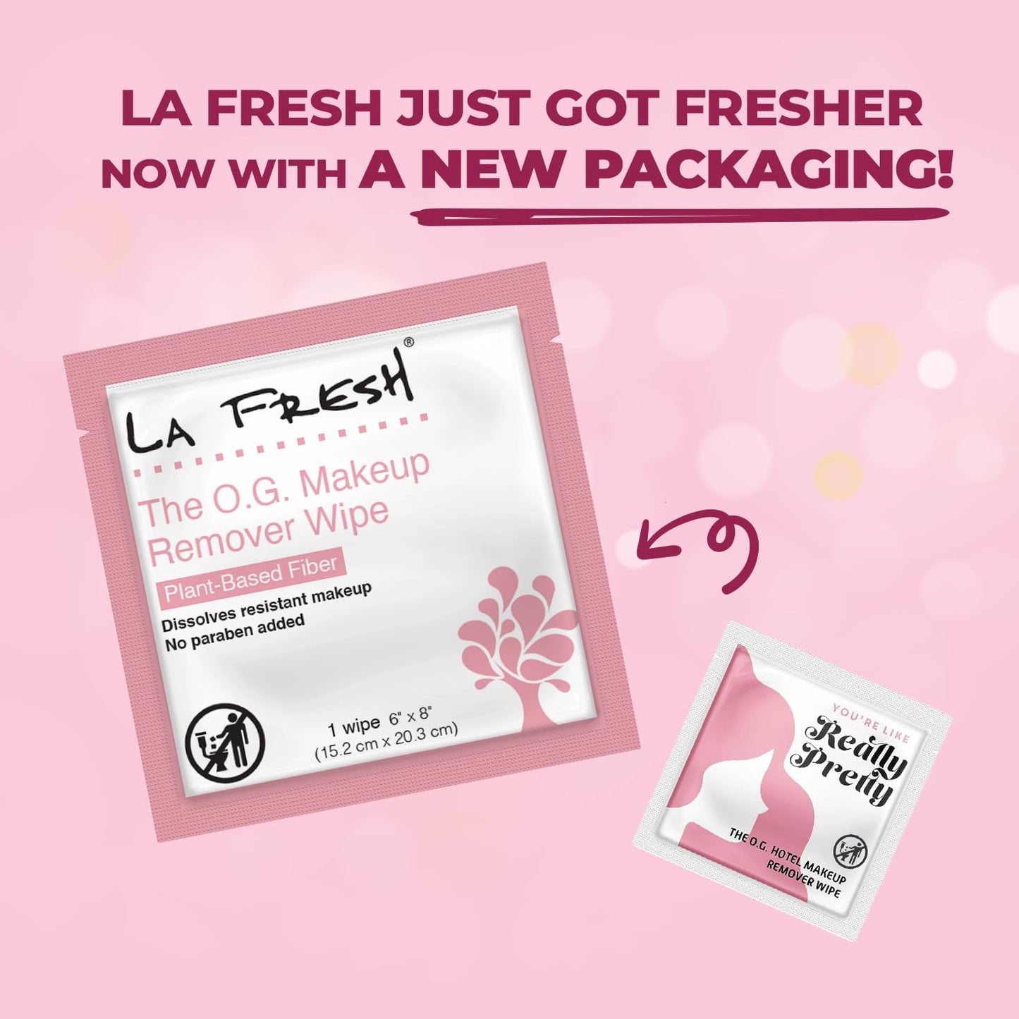 La Fresh Makeup Removal Wipes Waterproof 50 Count – Travel Skin Care Essentials