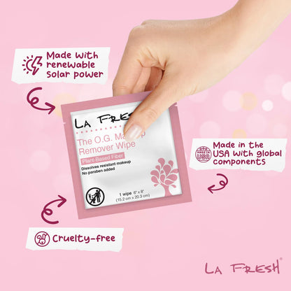 La Fresh Makeup Removal Wipes Waterproof 50 Count – Travel Skin Care Essentials