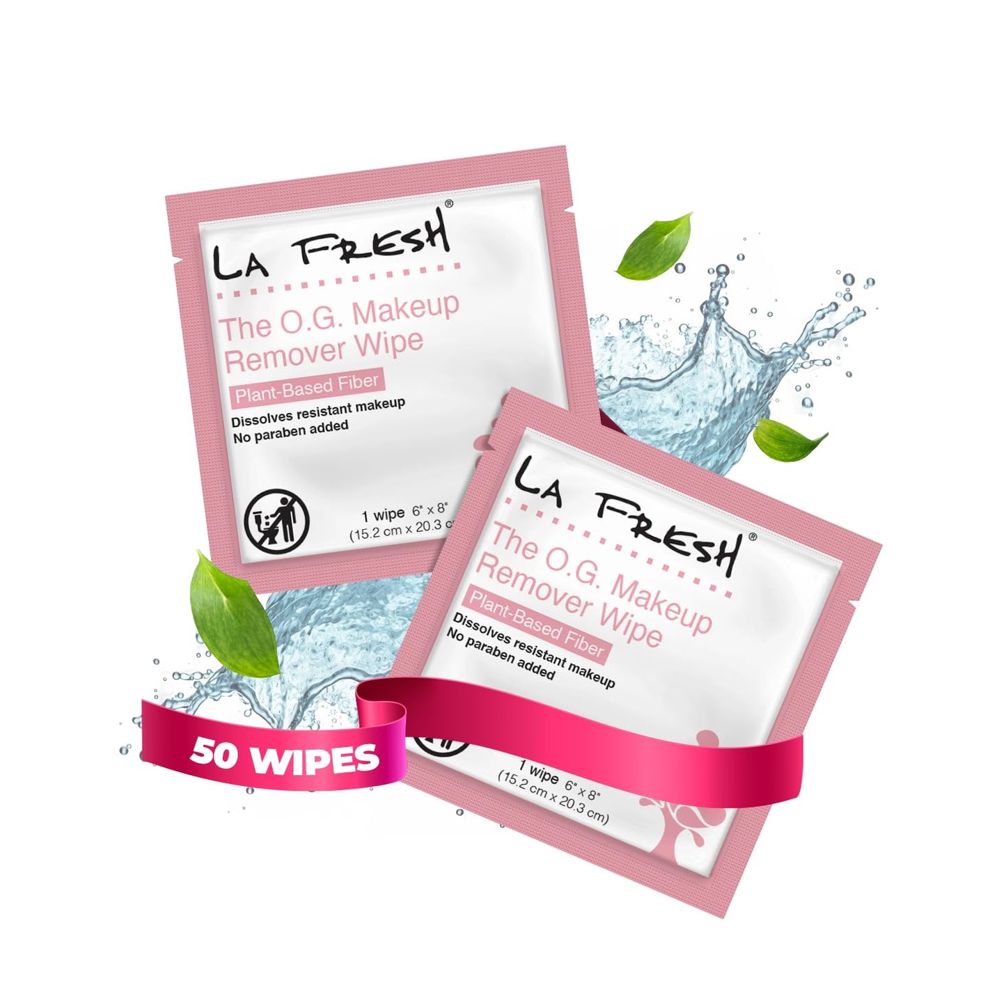 La Fresh Makeup Removal Wipes Waterproof 50 Count – Travel Skin Care Essentials