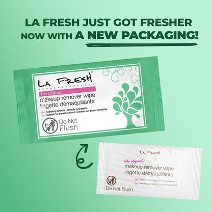 La Fresh Makeup Remover Wipes with Vitamin E – Face Eyes Lips – Travel Case 50ct