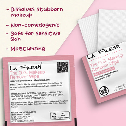 La Fresh Makeup Removal Wipes – Waterproof, 200 Count, Travel Essentials