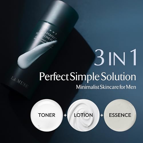 LA MUSE Homme Daily All-in-One Moisturizer | 3-in-1 Toner, Lotion & Essence