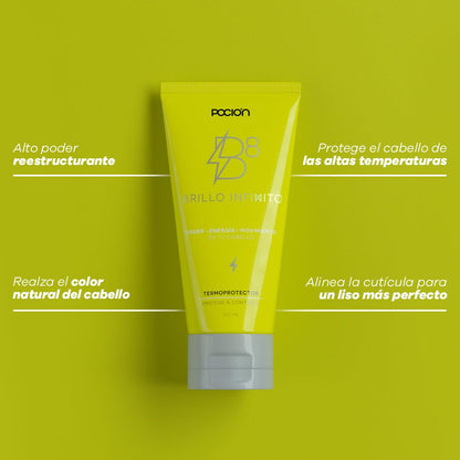 La Pocion B8 ThermoProtectant Cream – Heat Protection & Shine Treatment for Dry or Damaged Hair | 5oz / 150ml