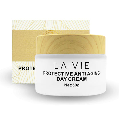La Vie Protective Anti-Aging Day Cream – Hyaluronic Acid, SPF & Aloe – 1.7Fl Oz