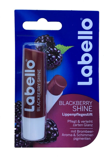 (Pack of 3) Labello Watermelon, Blackberry & Cherry Shine Lip Balm Bundle
