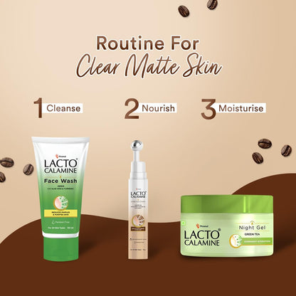 Lacto Calamine Under Eye Cream for Dark Circles – Cooling Roller (15g) with Coffee Oil, Niacinamide & Vitamin E